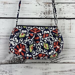Vera Bradley‎ Sun Valley Small Frannie Style Crossbody Bag Navy Orange Green